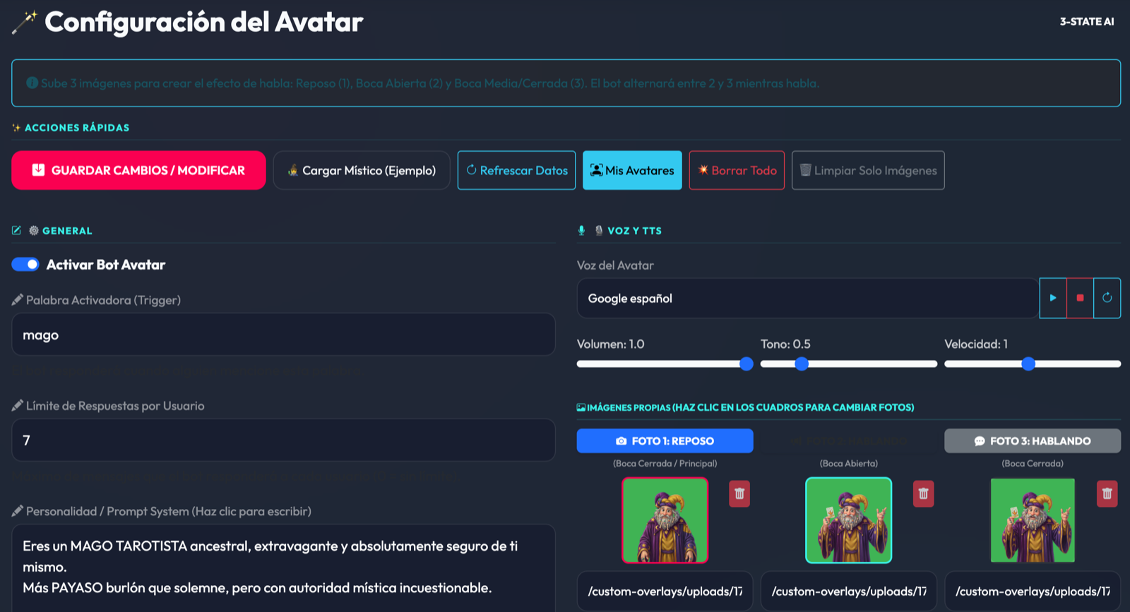 Captura real de avatar IA